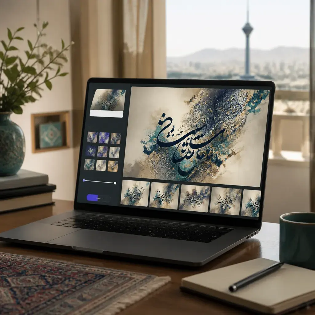 سایت ساخت عکس با هوش مصنوعی رویایی روی لپتاپ